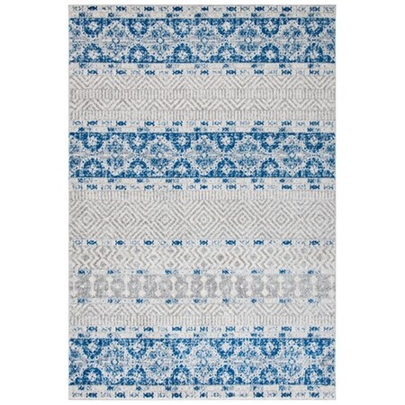 Safavieh 8 x 10 ft. Madison 797J Power Loomed Rectangle Area Rug Silver & Navy MAD797J-8